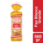 pan molde blanco grande cena